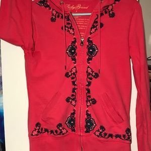 Lucky brand hooded zip up sweatshirt